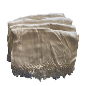 NWT Lot of 5 Oversized Winter Scarfs Wraps. 28” x 72”. Off White. Unisex